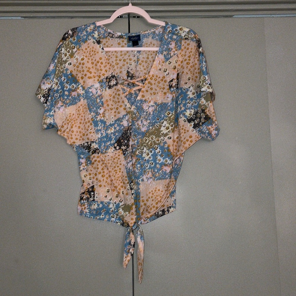 Floral patchwork shirt